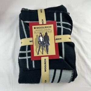 NWT~WOOLRICH Women Reversible Jacquard‎ Blanket Wrap Shawl Fleece O/S Acrylic